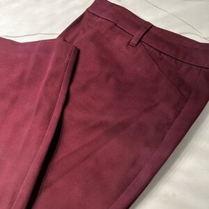 Maroon high-rise pixie pants - straight cut